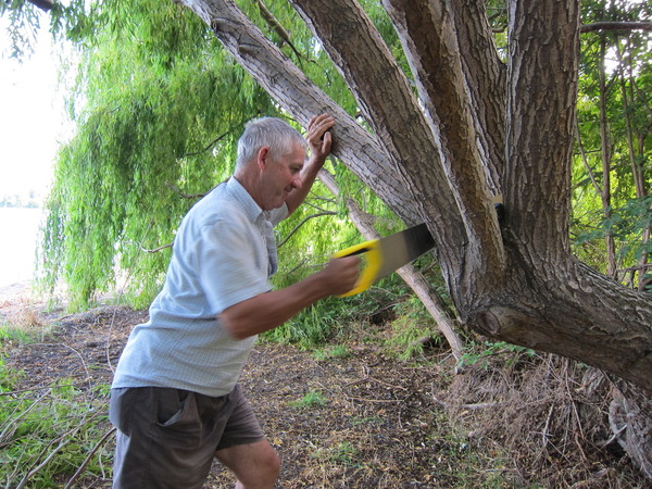 Preparing the campsite
