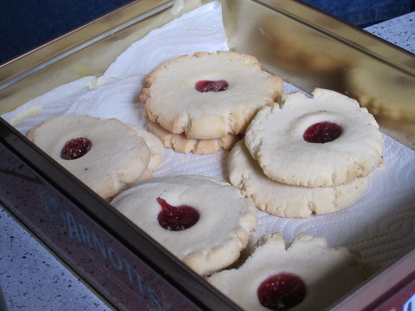 Kalley's famous raspberry drops... From the Rangiora bakery.
